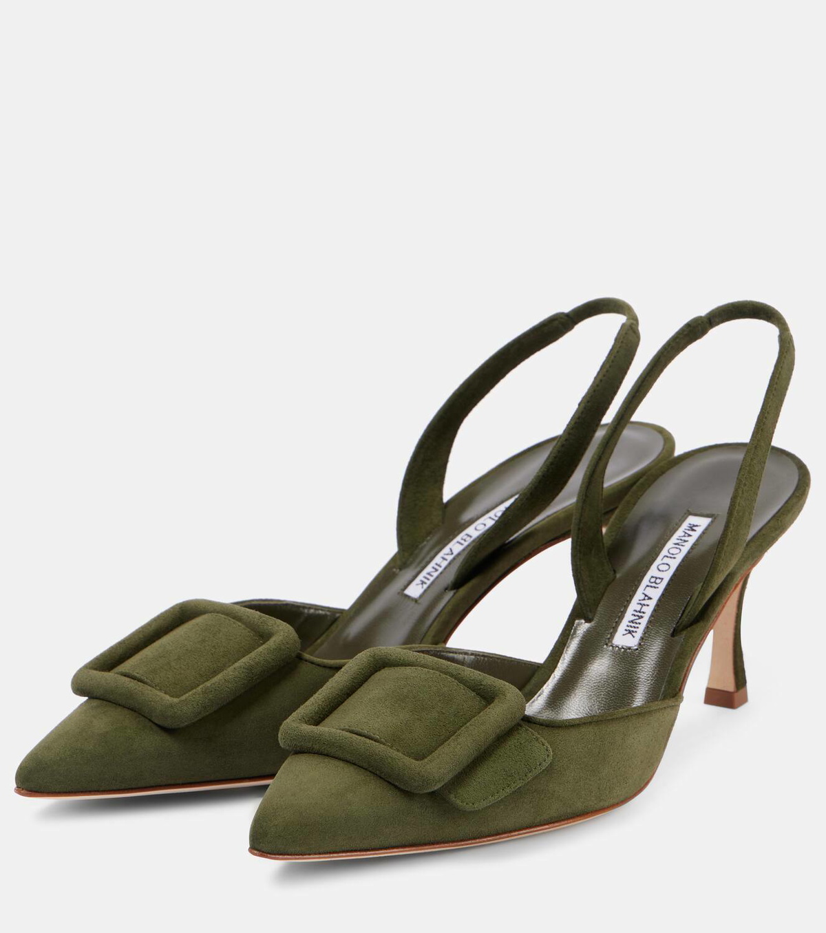 Manolo Blahnik Maysli suede slingback pumps