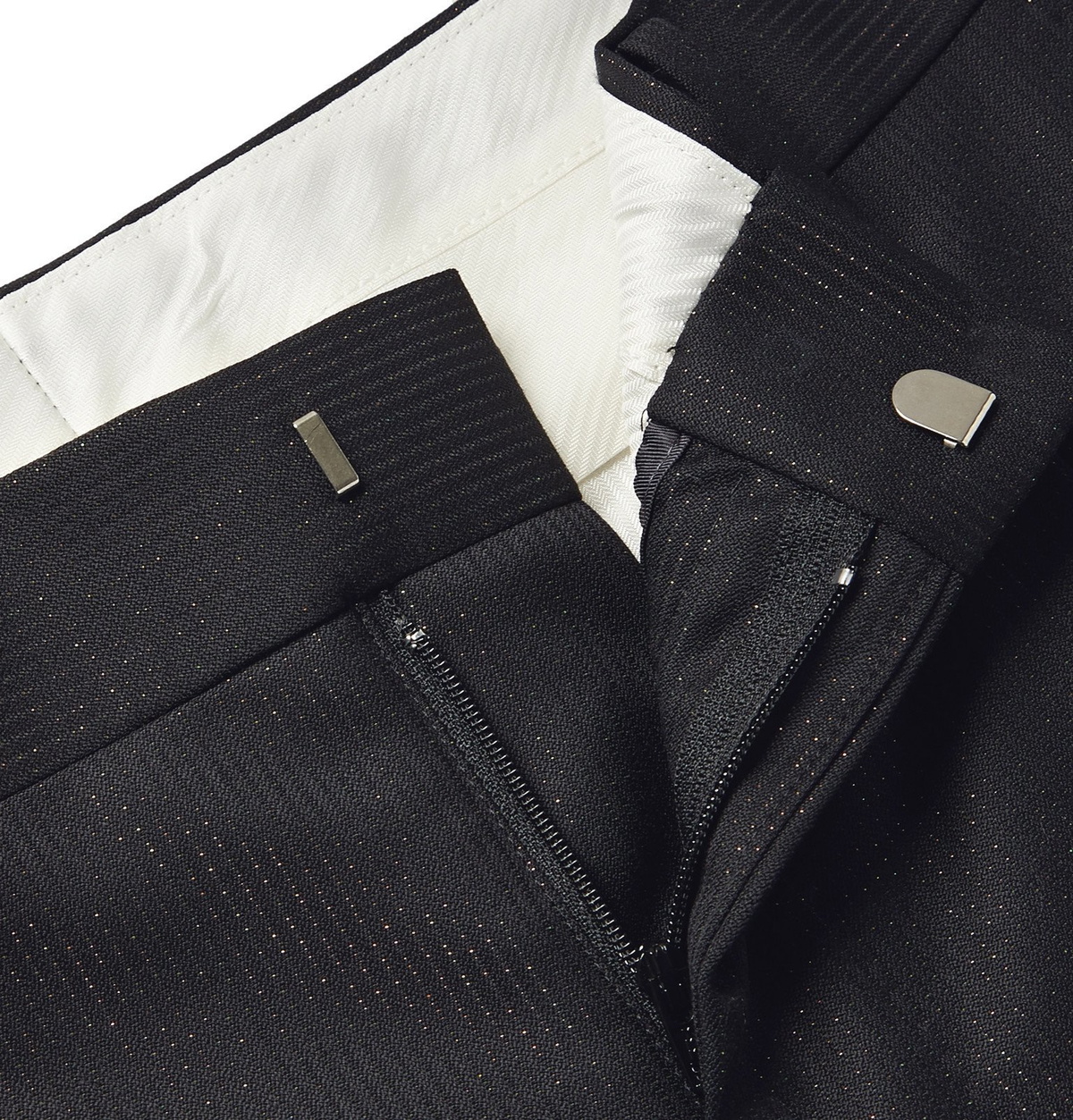 Wacko Maria - Dormeuil Tapered Pleated Metallic Wool Trousers