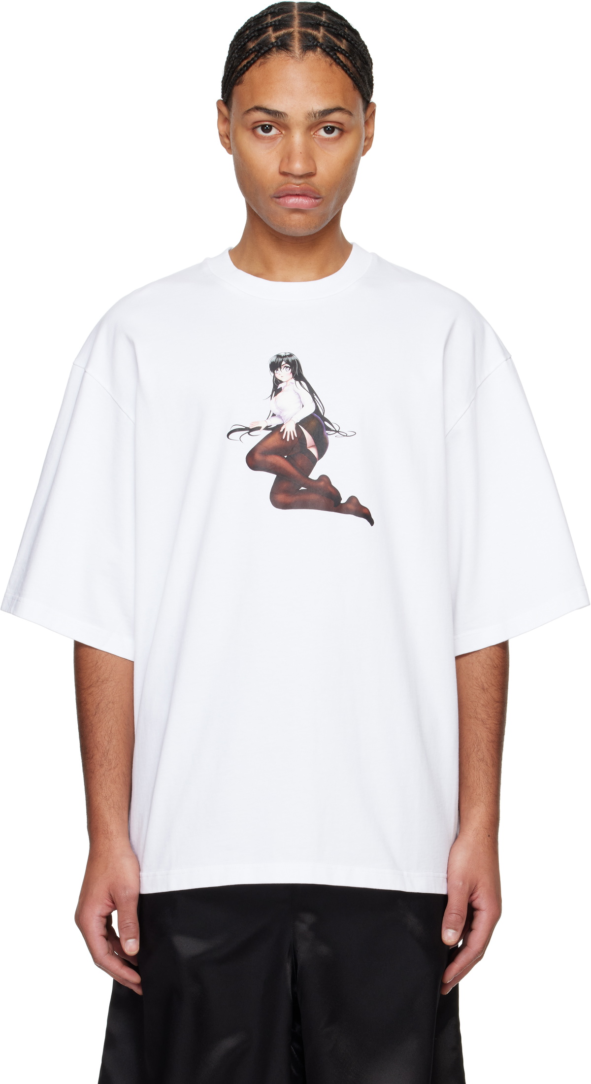 【関税込み】ABRA ブラック Sexy Girl クルーネック Tシャツ ABRA Black Crewneck 'Sexy Girl' T-shirt ABRA