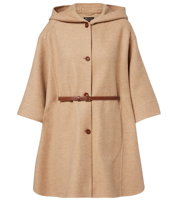 Photo: Loro Piana Belted wool and cashmere cape