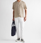 HARTFORD - Camp-Collar Slub Linen Shirt - Neutrals