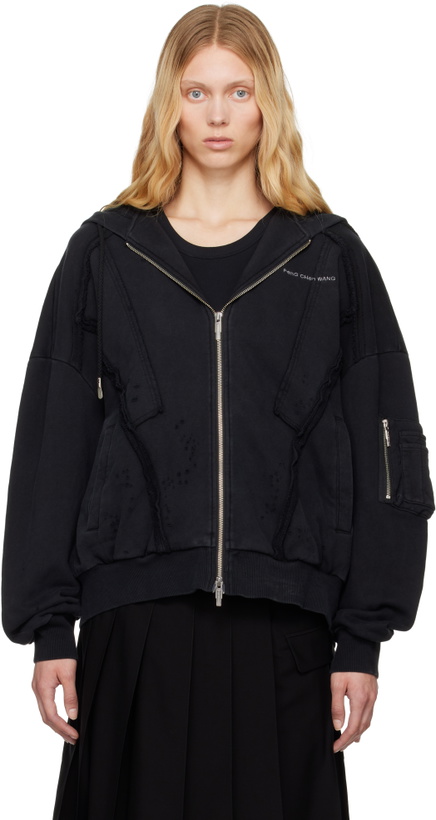 Photo: Feng Chen Wang Black Deconstruction Zip Hoodie