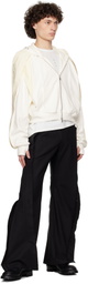 CARNET-ARCHIVE White Horseshoe Crab Zip-Up Hoodie