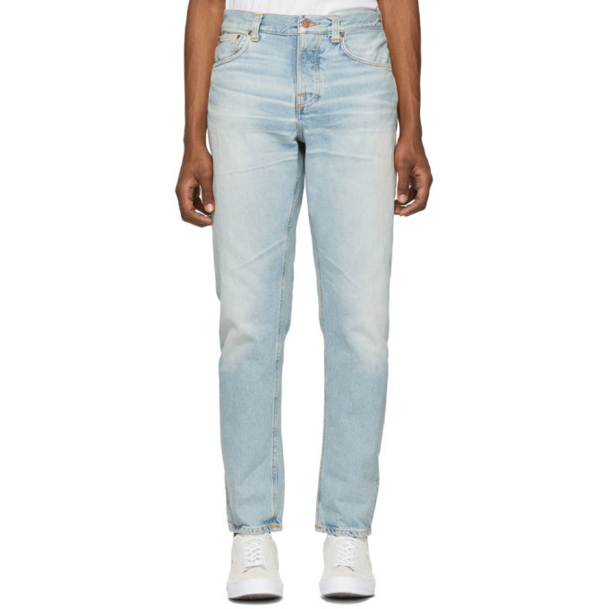 Photo: Nudie Jeans Blue Steady Eddie II Regular Tapered Fit Jeans