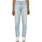 Nudie Jeans Blue Steady Eddie II Regular Tapered Fit Jeans