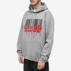 VTMNTS Men's Graffiti Big Barcode Hoodie in Grey Melange