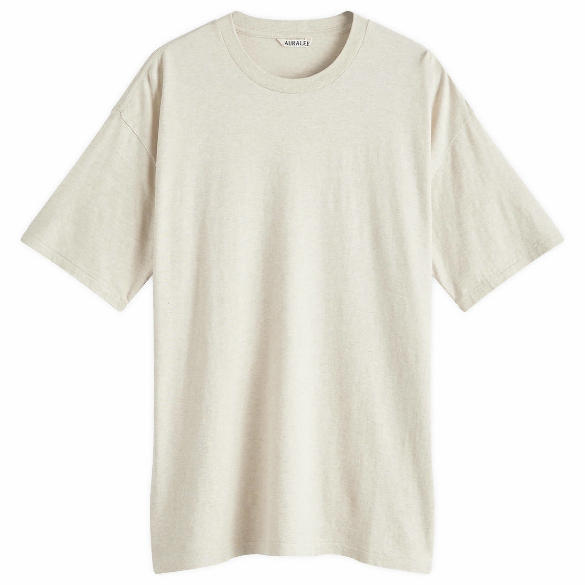 Auralee Men's Seamless Crew Neck T-Shirt in Top Brown Auralee