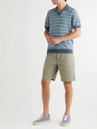 Mr P. - Straight-Leg Garment-Dyed Organic Cotton-Twill Shorts - Green