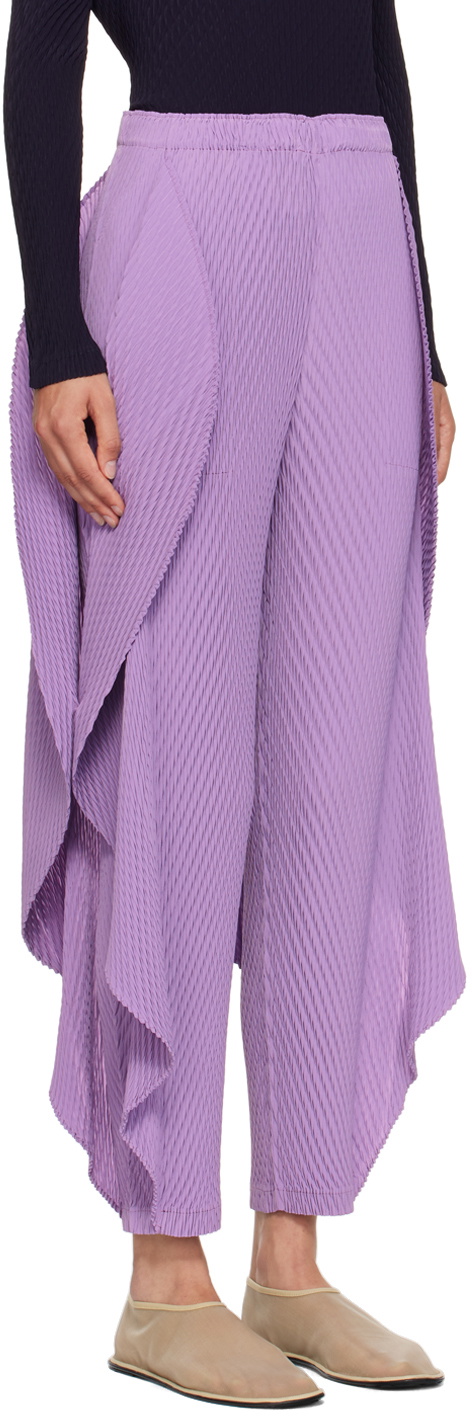 ISSEY MIYAKE Purple Orbicular Pleats Trousers Issey Miyake Men