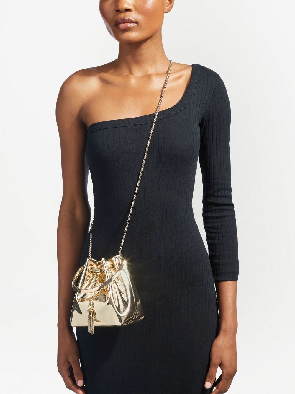 JIMMY CHOO - Bon Bon Leather Bucket Bag Jimmy Choo