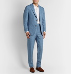 Richard James - Striped Linen Suit Trousers - Blue
