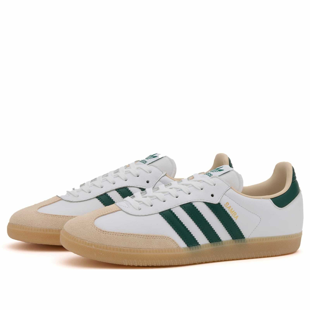 Adidas Samba OG in White/Collegiate Green
