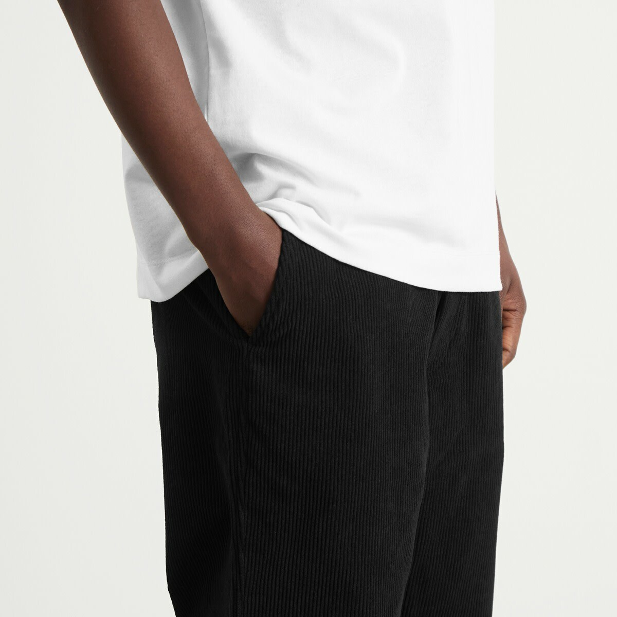 NANGA Men's Corduroy Climbing Trousers in Black