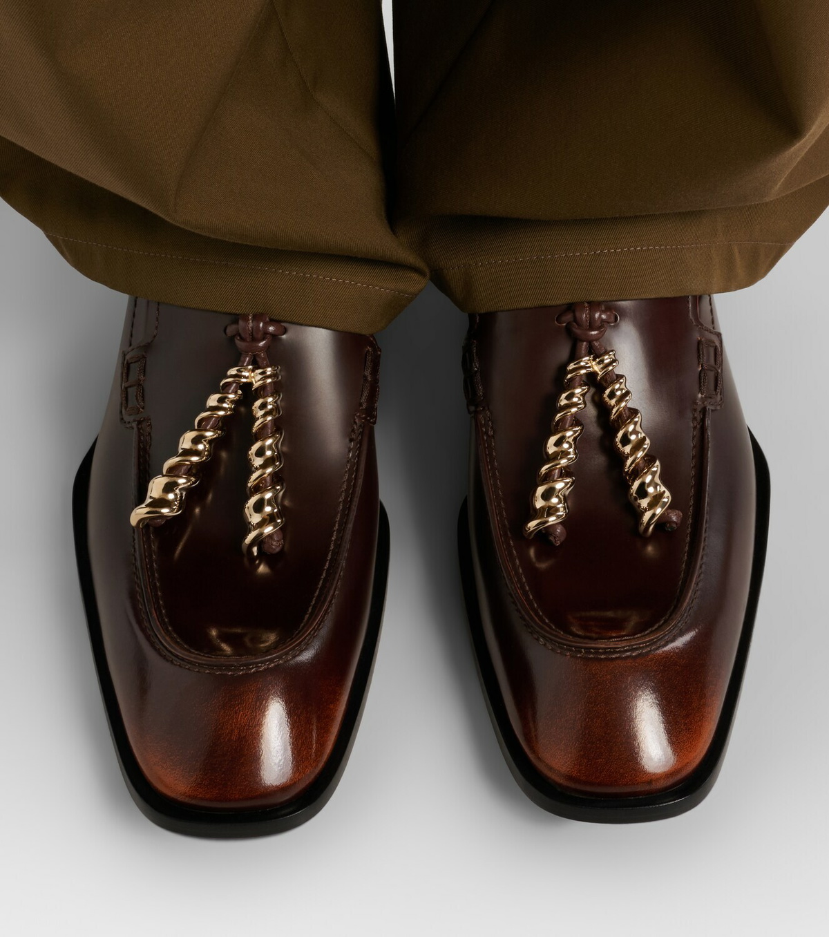 Loewe Embellished leather loafers