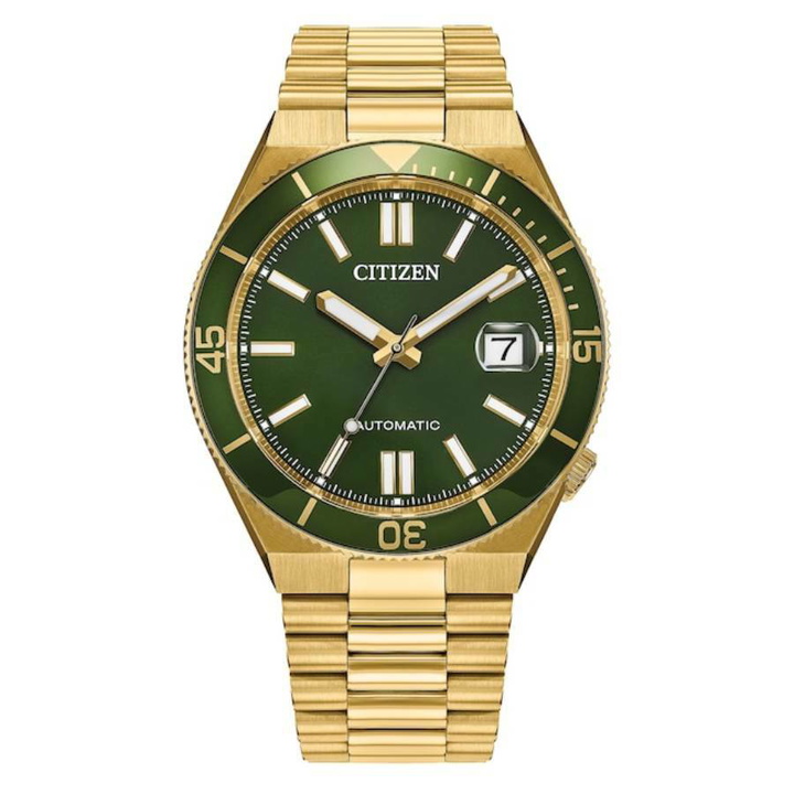 Photo: Citizen Tsuyosa Shore Automatic Green Dial Mens Watch NJ0232-53X