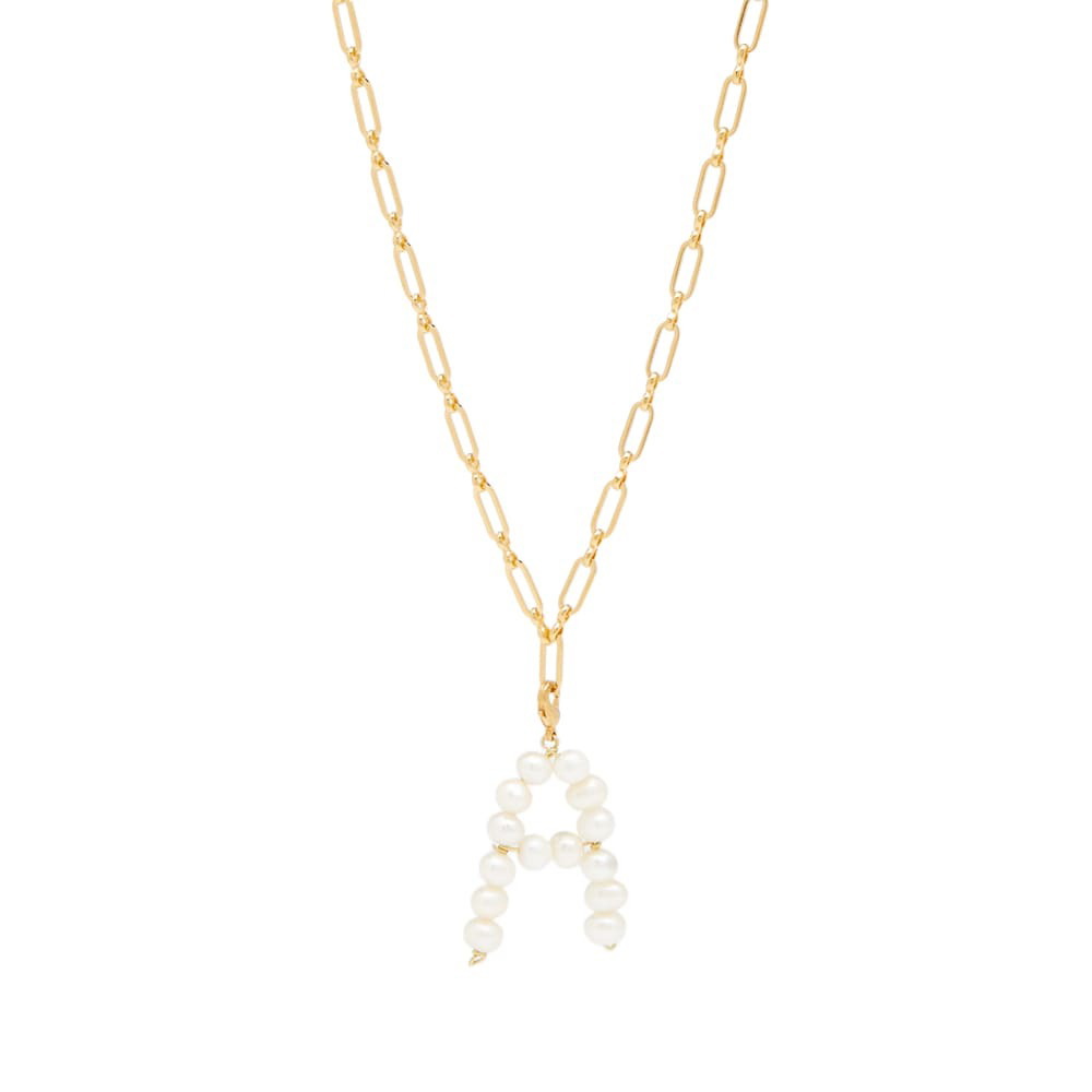 Timeless Pearly Women's Initial Pearl Necklace in A Timeless Pearly