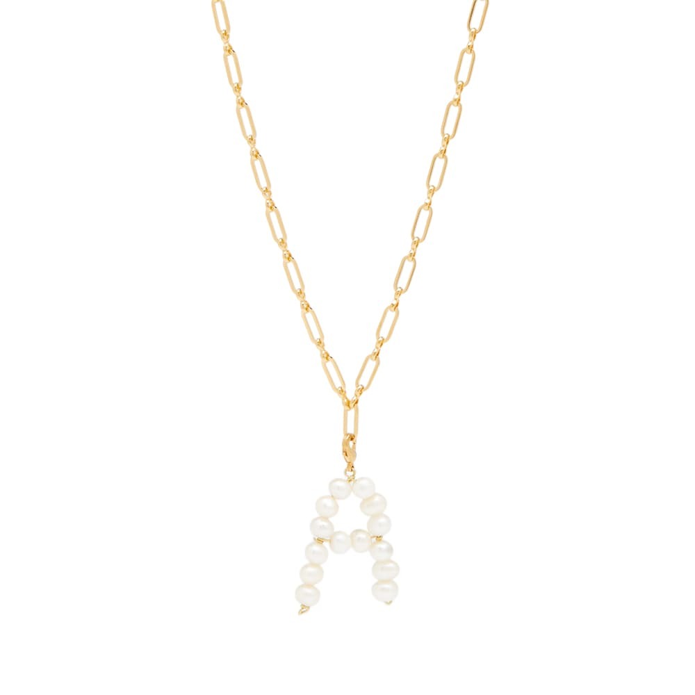 Timeless Pearly Women's Initial Pearl Necklace in A Timeless Pearly