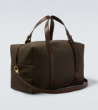 Giorgio Armani Leather-trimmed canvas duffel bag