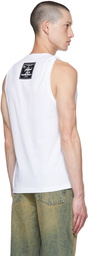 Y/Project White Twisted Shoulder Tank Top