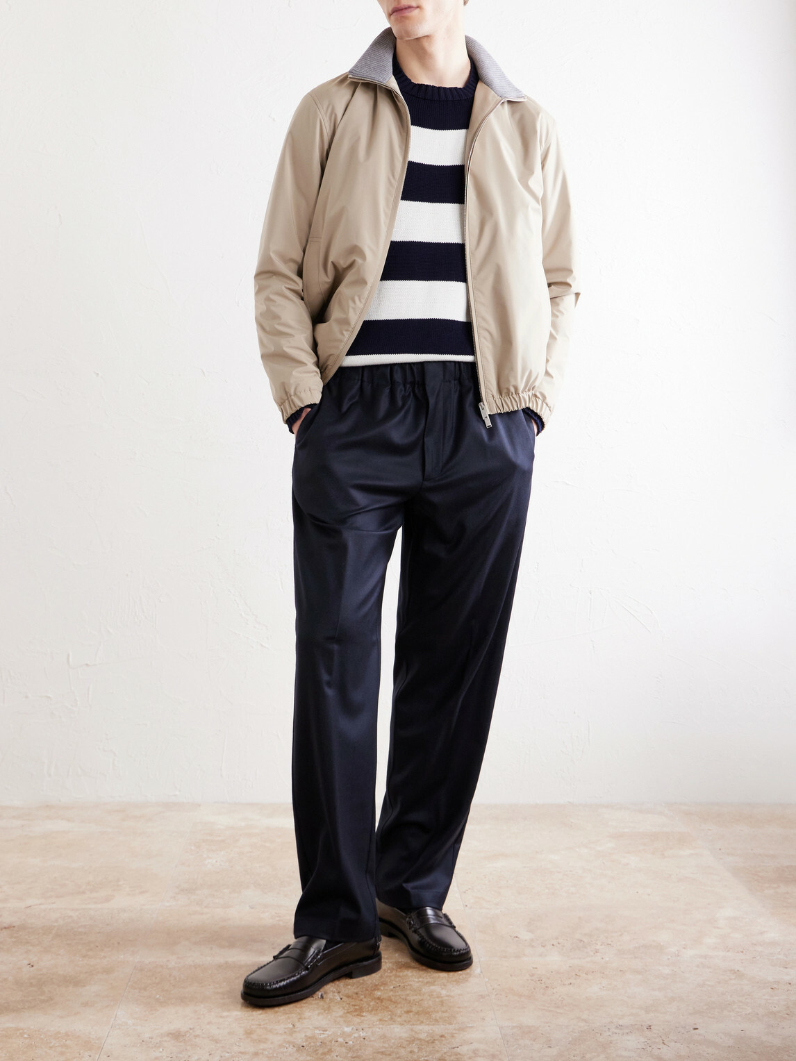 Lardini - Straight-Leg Woven Trousers - Blue