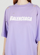 Destroyed Short Sleeve T-Shirt in Purple