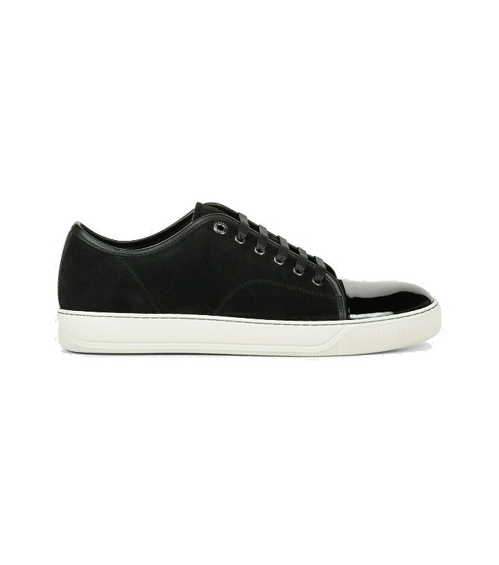 Photo: Lanvin Suede and patent cap-toe sneakers