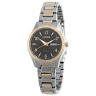 Citizen Quartz Black Dial Two-Tone Ladies Watch EQ0614-52E