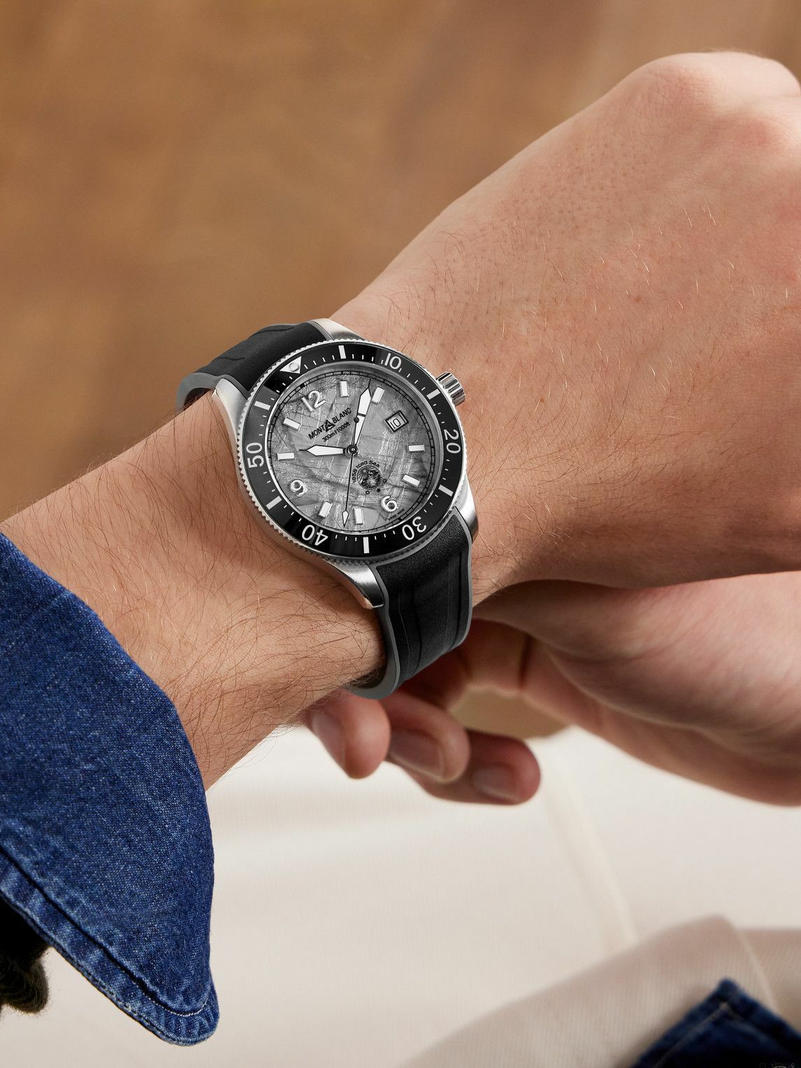 Montblanc - 1858 Iced Sea Automatic Stainless Steel, Ceramic and 