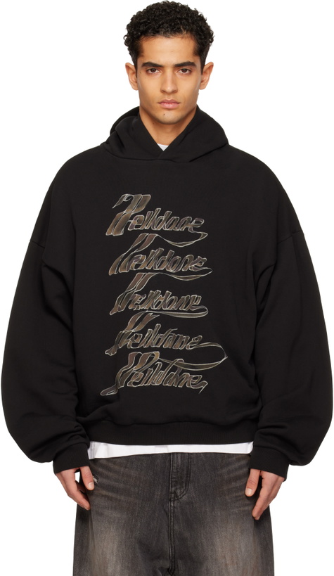 Photo: We11done Black Se11done Multi-Logo Hoodie