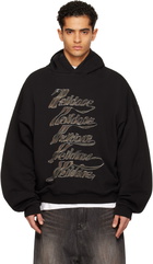 We11done Black Se11done Multi-Logo Hoodie