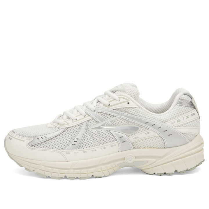 Photo: Brooks Men's Adrenaline GTS 10 Sneaker in White/Coconut Milk& Smoke