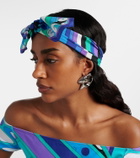 Pucci Iride bow-deatil cotton head wrap