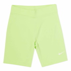 Nike Women's High Waisted 8 Inch Biker Shorts in Light Lemon Twist/Sail