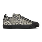 Giuseppe Zanotti Black and Beige Multi-Print Blabber Low-Top Sneakers