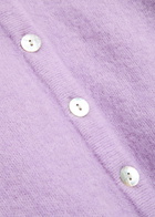 American Vintage Vitow Brushed Alpaca and Wool-blend Cardigan Light Purple