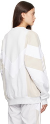 adidas Originals White & Taupe Rekive Sweatshirt