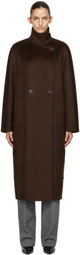LISA YANG Brown Doublé Button Coat