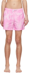 Hugo Pink Printed Swim Shorts