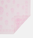 McQueen Printed silk scarf