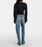 Blumarine Logo straight jeans