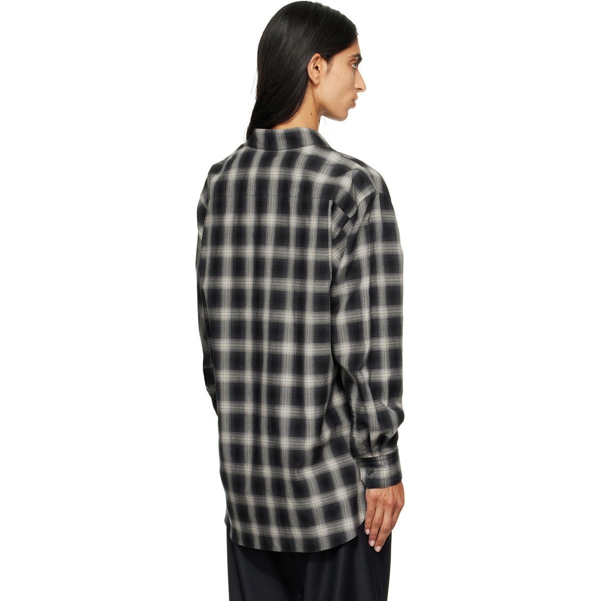 ssstein Black Cotton Oversized LS Shirt