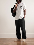 Y-3 - Tapered Logo-Appliquéd Organic Cotton-Jersey Sweatpants - Black