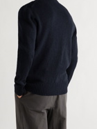 OFFICINE GÉNÉRALE - Marco Mélange Cotton and Linen-Blend Sweater - Blue