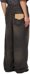 Maison MIHARA YASUHIRO Black Light Denim Wide Jeans