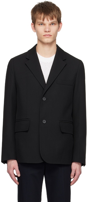Photo: Solid Homme Black Two-Button Blazer