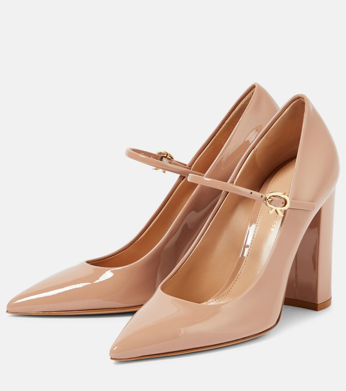 Gianvito Rossi Ribbon Jane 100 patent leather pumps Gianvito Rossi