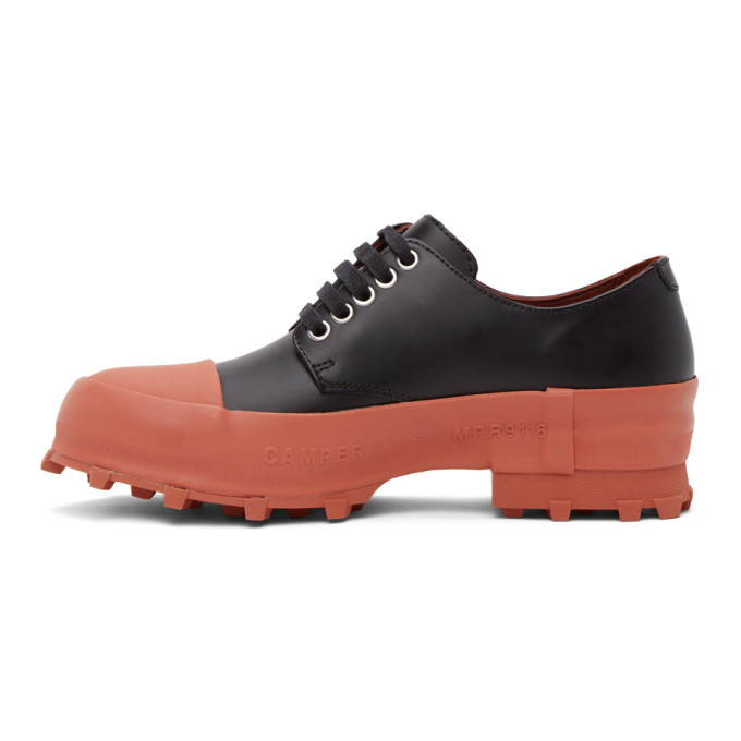 CamperLab Black and Pink Traktori Oxfords CamperLab