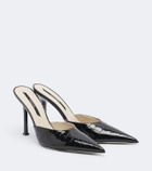 Christen Helix croc-effect patent leather mules