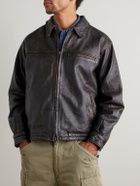 FrizmWORKS - Distressed Leather Jacket - Brown