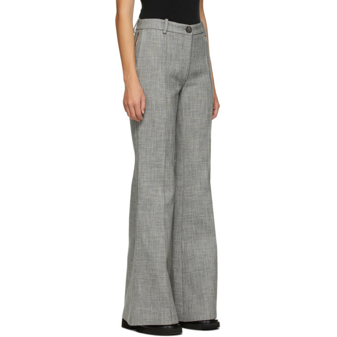 Peter Do Grey Wool Flared Trousers Peter Do